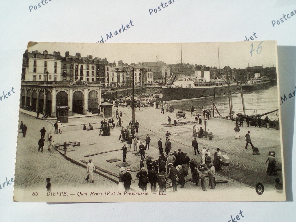 /France/Dieppe/FR_place_1916_Dieppe. Quai Henri IV et la Poissonnerie.jpg